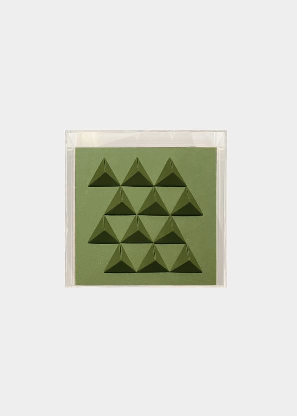 Quadro-de-Acrilico-Triangulos-Verdes-15x15cm-da-marca-MFBarros