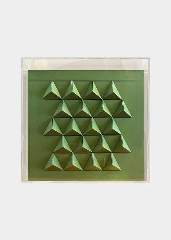 Quadro-de-Acrilico-Triangulos-Verdes-30x30cm-da-marca-MFBarros