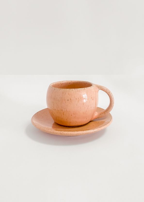 Xicara-de-Cafe-e-Pires-Rosa-Momo-de-Ceramica-da-Marca-Ceramica-e-Cia