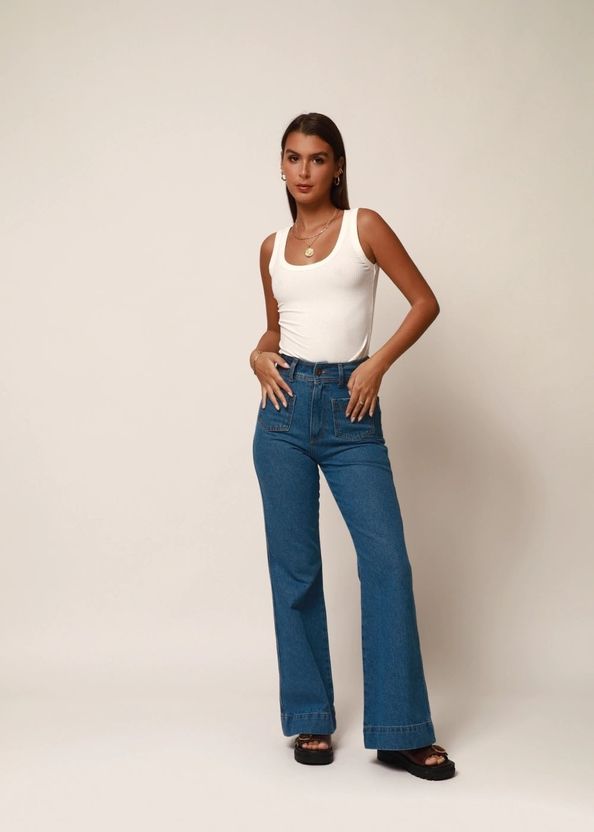 Calca-Jeans-Flare-Medium-da-marca-Ruela