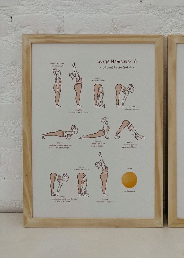 Poster-com-Posturas-de-Yoga-Surya-Namaskar-A-da-marca-Santosha