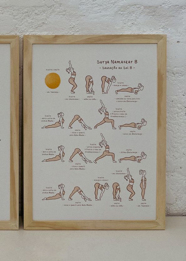 Poster-com-Posturas-de-Yoga-Surya-Namaskar-B-da-marca-Santosha
