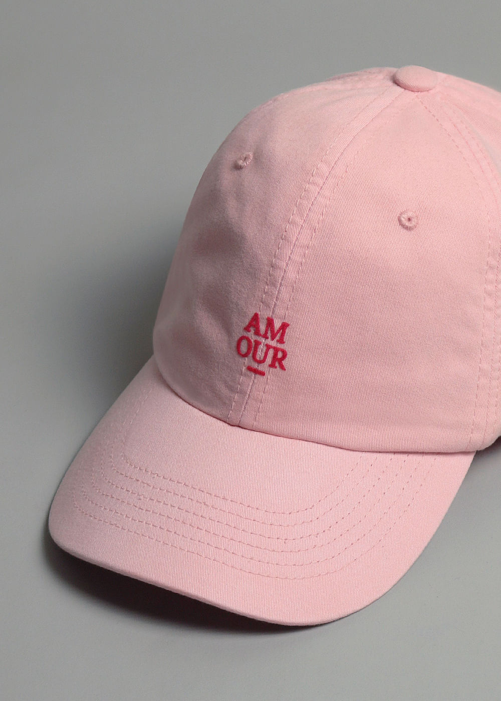 Boné Dad Hat Rosa Bebê Logo Amour Vermelho - Vermelho Amour